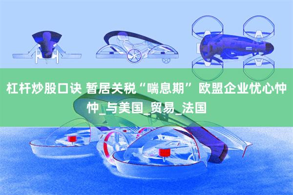 杠杆炒股口诀 暂居关税“喘息期” 欧盟企业忧心忡忡_与美国_贸易_法国